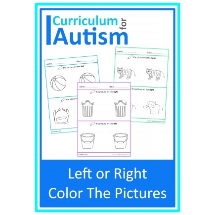 Left or Right Color The Picture Worksheets